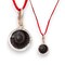 Shaligram Pendant Necklace Natural Sudarshan Silver Plated Pendant Locket from Nepal Gandaki River Chakra Lord Vishnu Energized Certified Saligram Pendant for Blessing & Prosperity (1 Pcs)